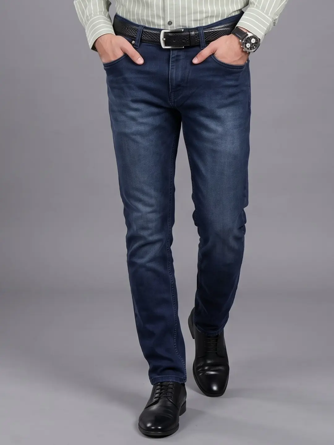 LIVE IN Blue Skinny Fit Solid Denim Jeans-LJP12I110KU1