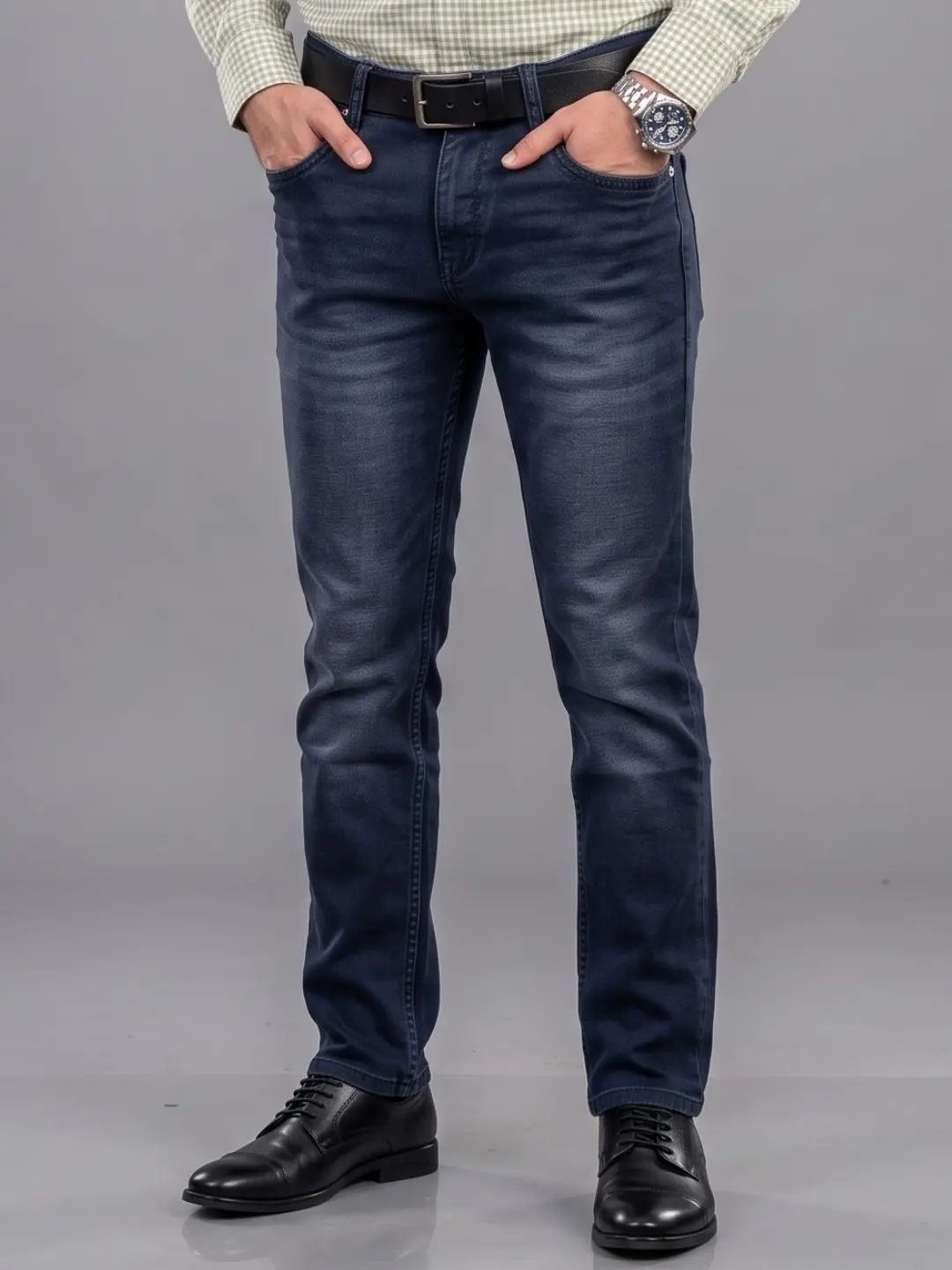 LIVE IN Grey Skinny Fit Solid Denim Jeans-LJP12M115KU1