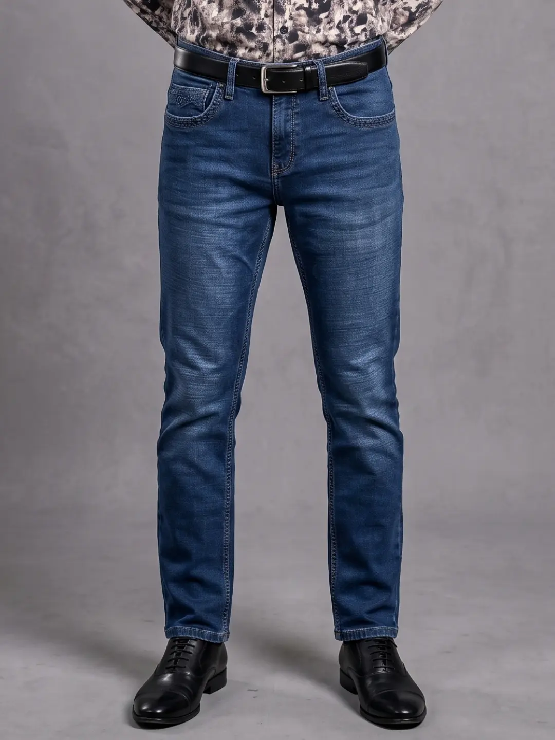 LIVE IN Blue Skinny Fit Solid Denim Jeans-LJP12S121KU1