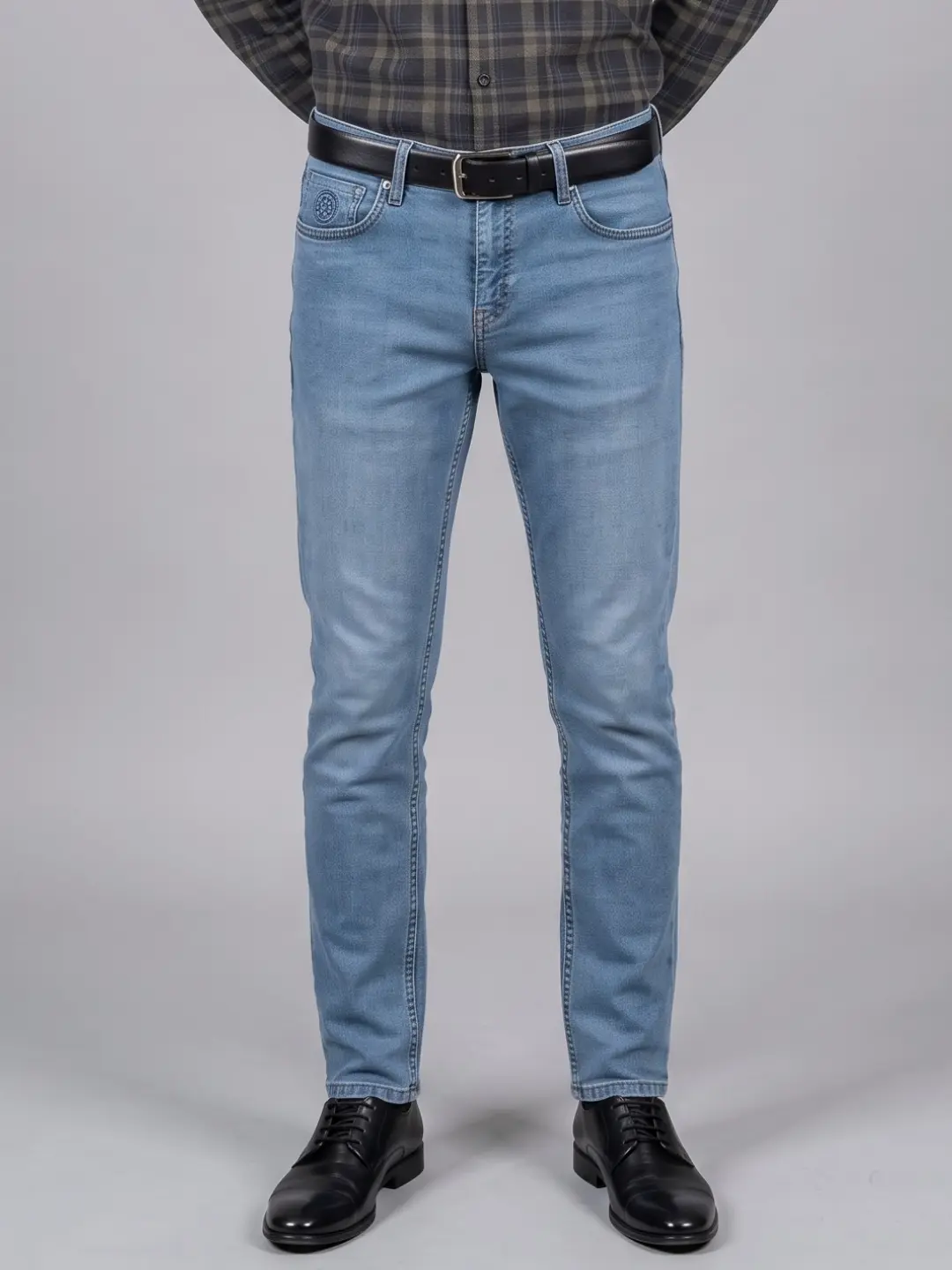 LIVE IN Blue Skinny Fit Solid Denim Jeans-LJP12S123KU1